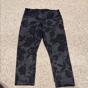 lululemon athletica Black Floral Leggings